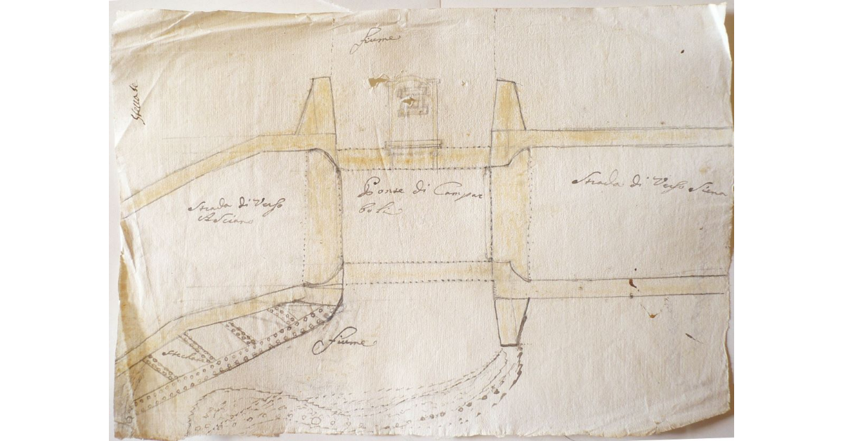 [Ponte di Camparboli sulla Via di Val di Chiana nei pressi di Asciano]