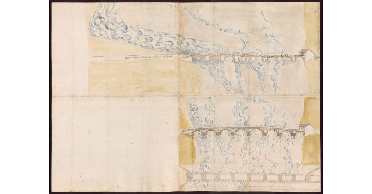 [Disegni del ponte di San Piero a Sieve sulla strada da Firenze a Borgo S. Lorenzo]