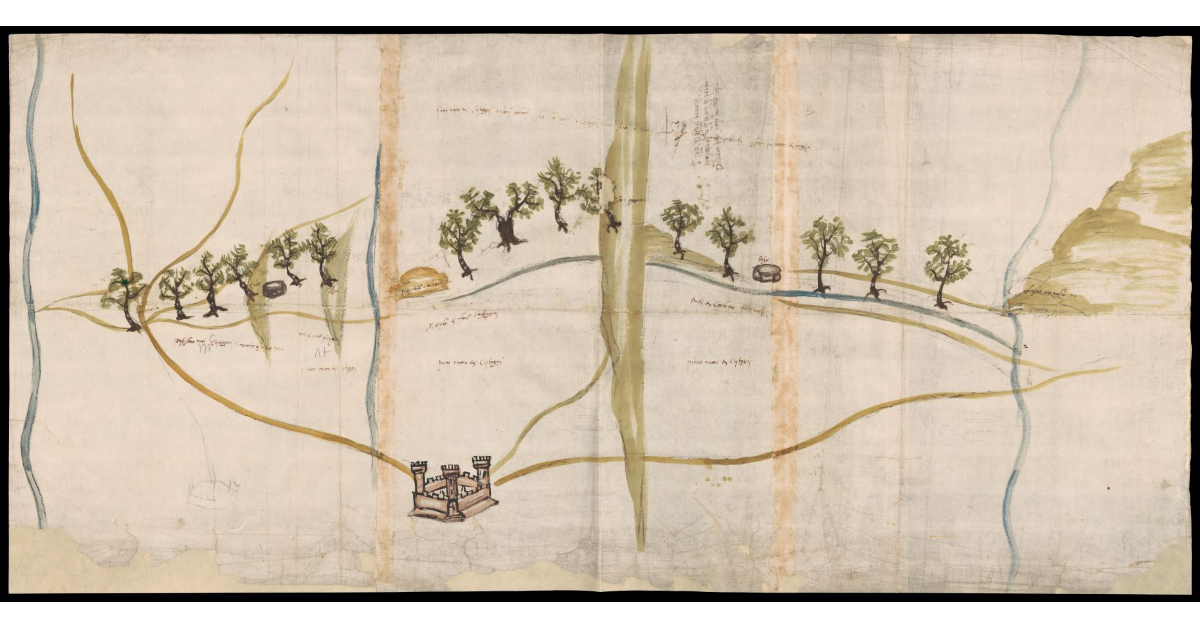 Disegno fatto dagli armati che combattono con il Comune di Barga per conto del Monte Grande