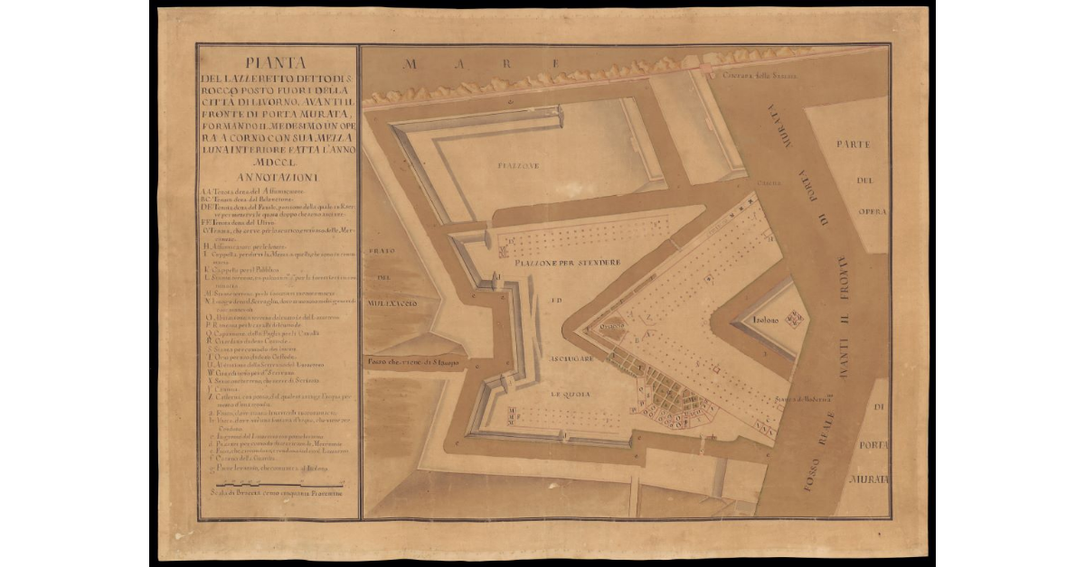 Pianta del Lazzeretto detto di S. Rocco posto fuori della Città di Livorno