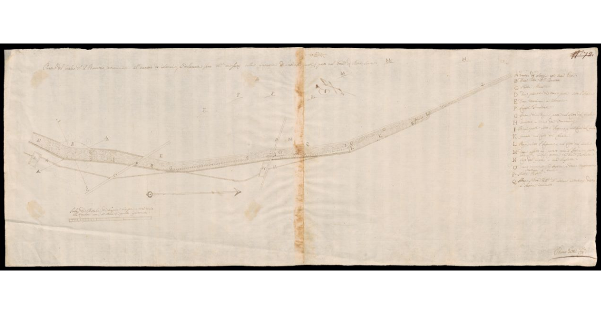 Pianta del Canale detto il Baccatoio [presso Pietrasanta]