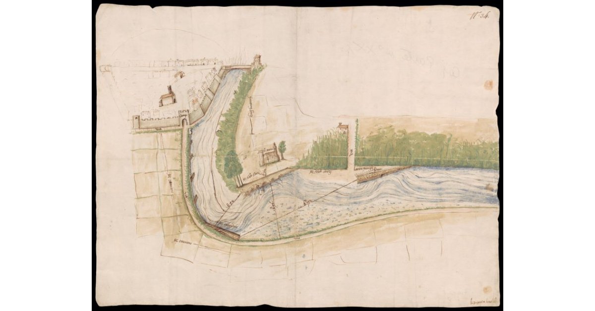 [Pianta di un tratto del fiume Bisenzio presso Campi Bisenzio]