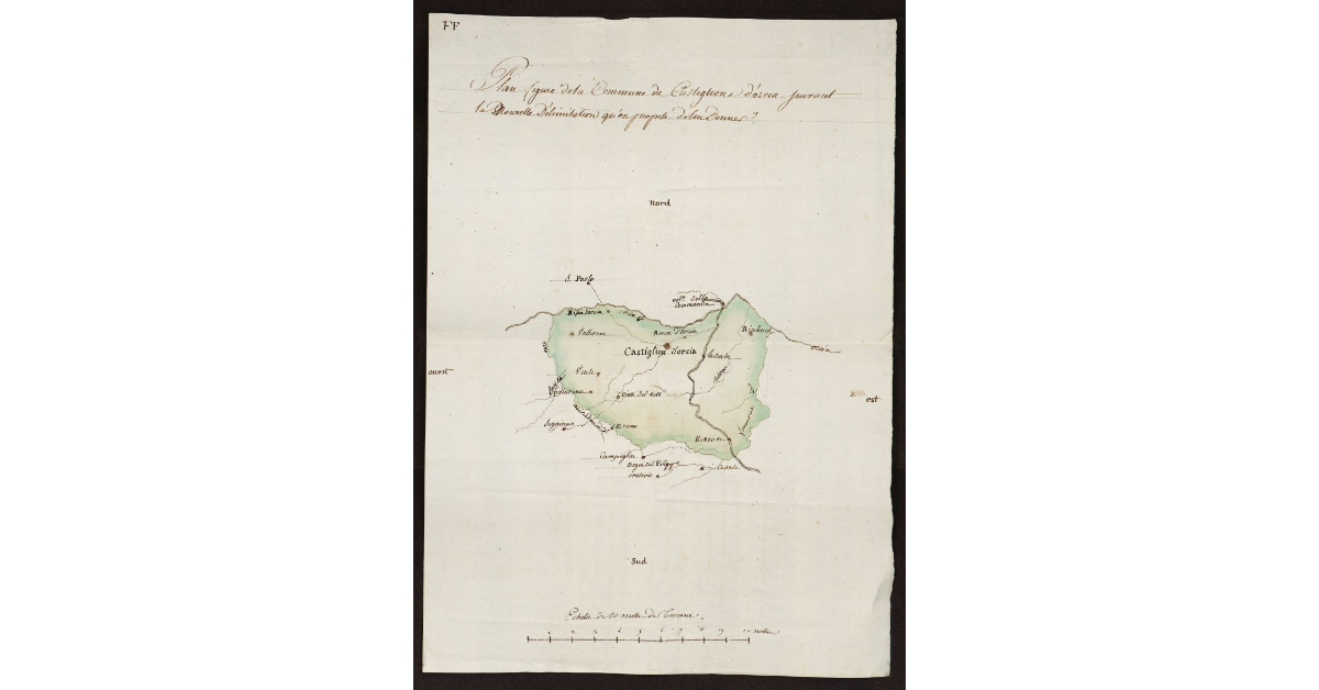 Plan figuré de la Commune di Piancastagnaio servant la nouvelle delimitation qu'on propose de lui donner