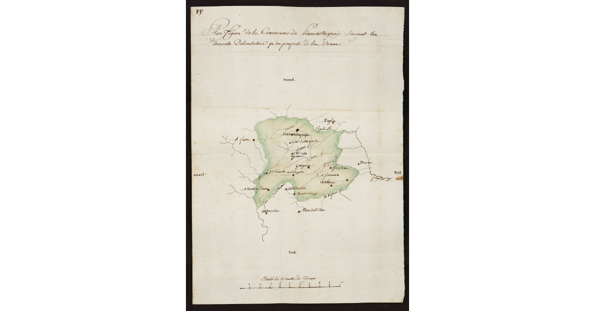 Plan figuré qu'on envoyè par le Maire de Piancastagnaio