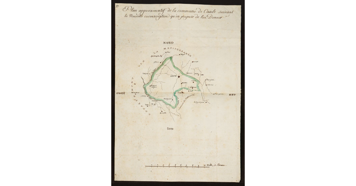 Plan figuré de la Commune de Casole suivant la nouvelle circonscription qu'on propose de lui donner