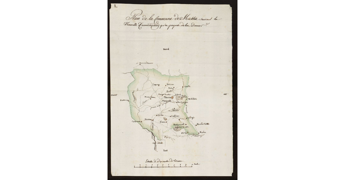 Plan de la Commune de Massa suivant la nouvelle circonscription qu'on propose de lui donner