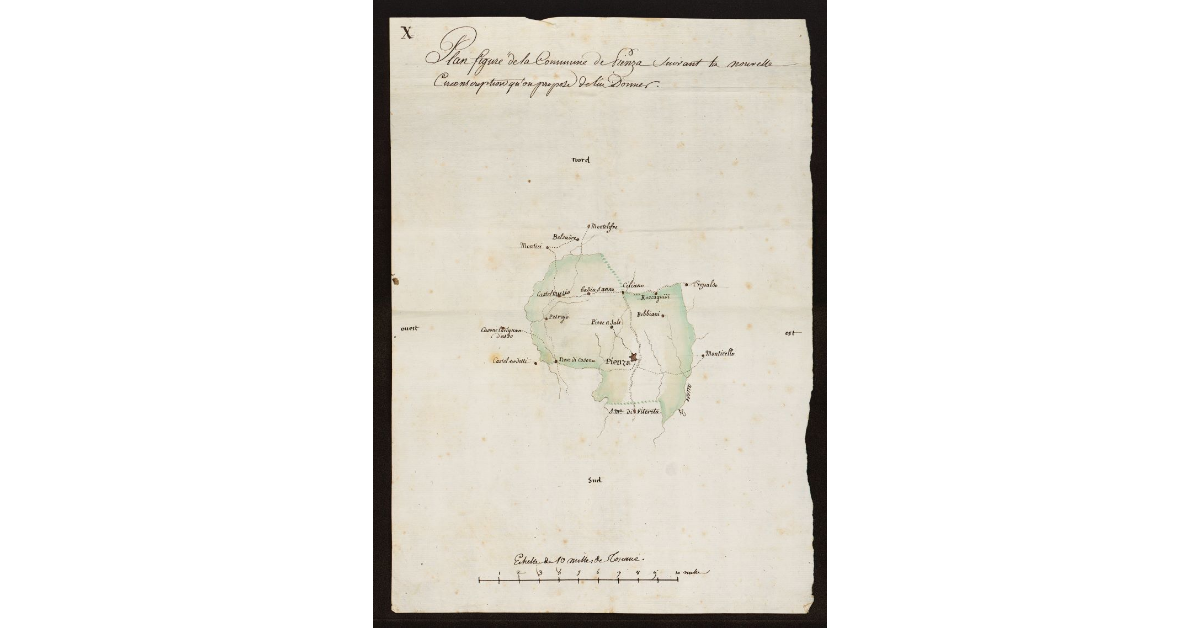 Plan figuré de la Commune de Pienza suivant la nouvelle circonscription qu'on propose de lui donner