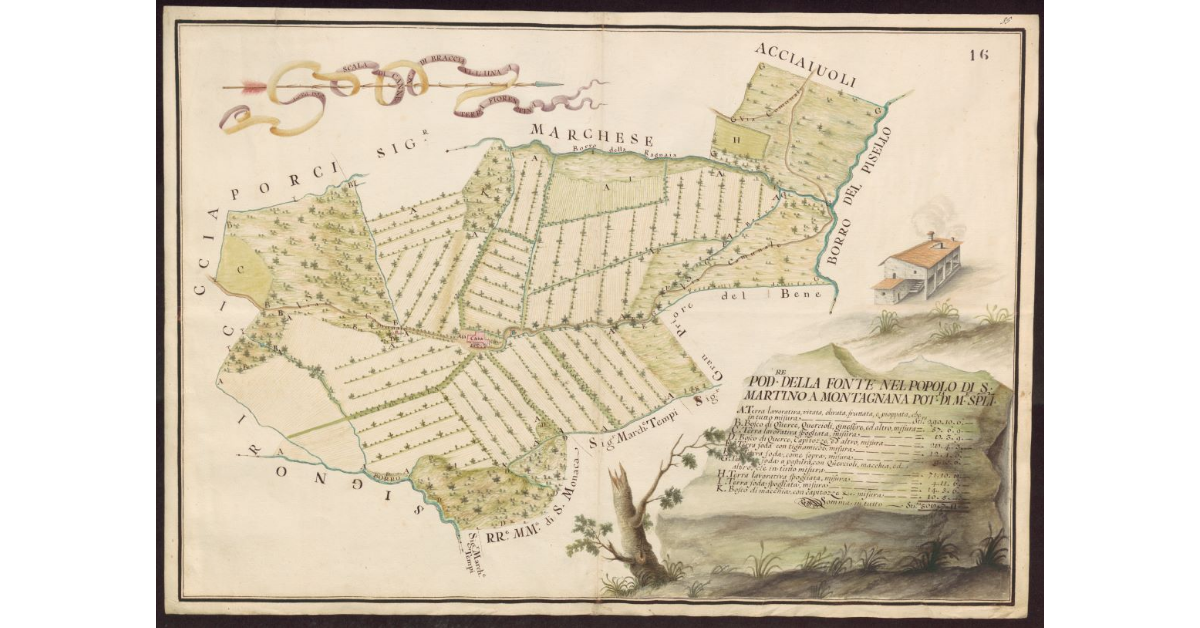 Podere della Fonte nel Popolo di S. Martino a Montagnana Potesteria di Montespertoli