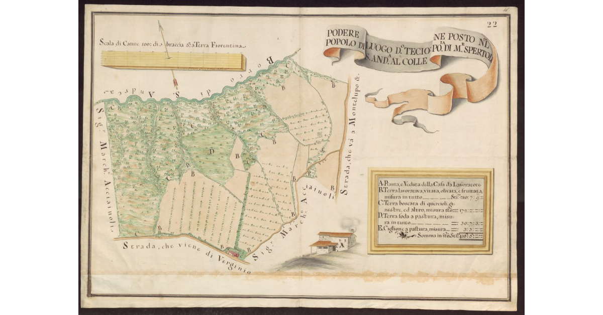 Podere luogo detto Tecione posto nel Popolo di Sant'Andrea al Colle Podesteria di Montespertoli