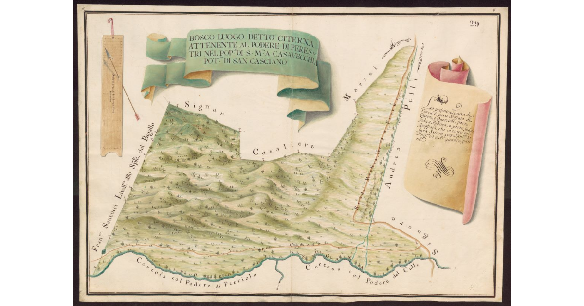 Bosco luogo detto Citerna attenente al Podere di Perestri nel Popolo di S. Maria a Casavecchia Potesteria di San Casciano