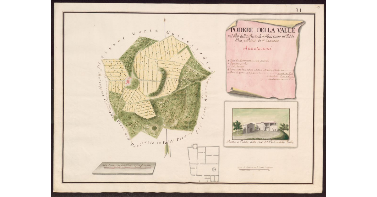 Podere della Valle nel Popolo della Pieve di S. Pancrazio in Val di Pesa, e Potesteria di S. Casciano
