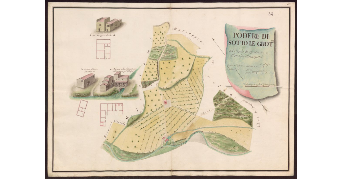 Podere di Sotto le Grotte nel Popolo di Lucignano e Potesteria di Montespertoli