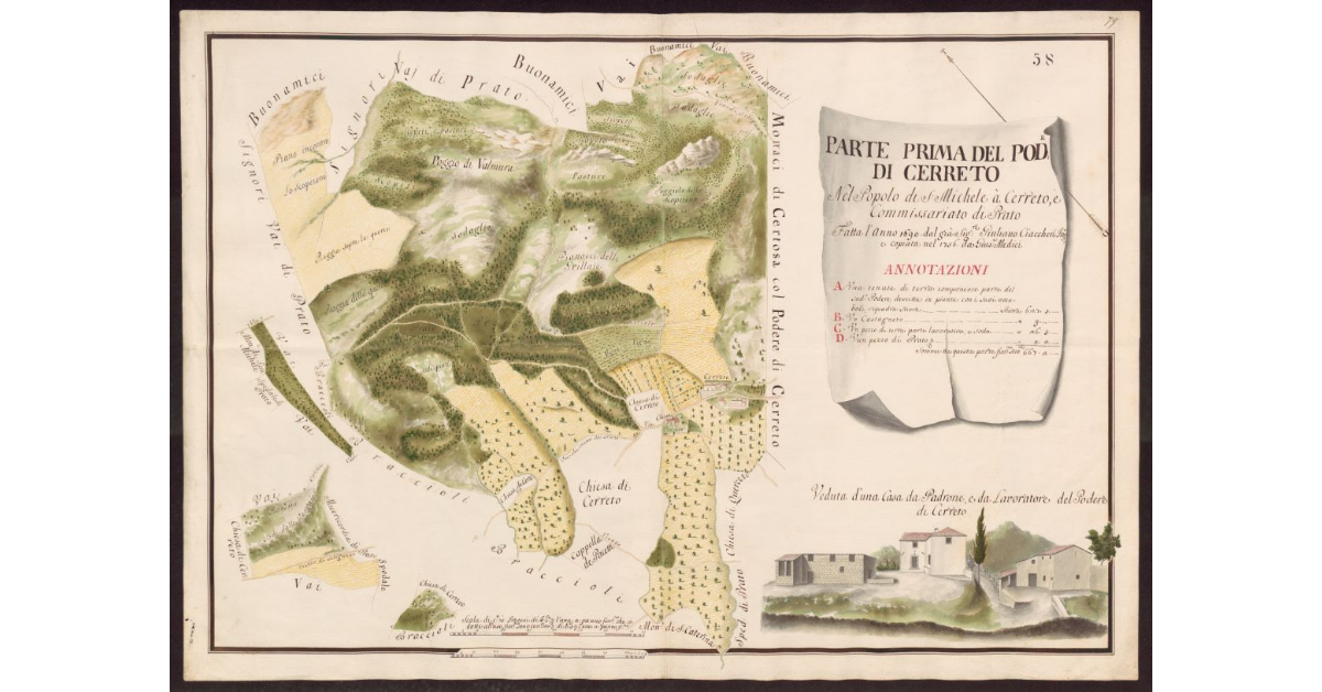 Parte prima del Podere di Cerreto nel Popolo di S. Michele a Cerreto, e Commissariato di Prato