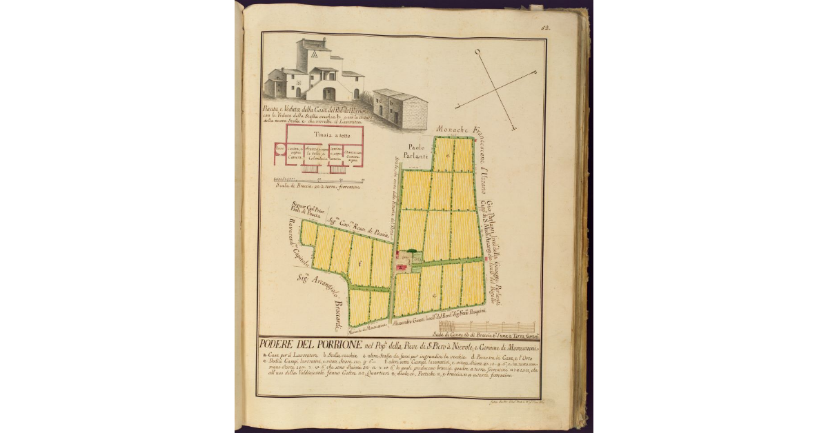 Podere del Porrione nel Popolo della Pieve di S. Piero a Nievole, e Comune di Montecatini