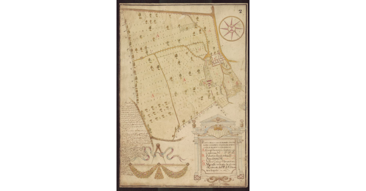 Pianta della casa e Podere di S. Donato a Scopeto, posta nel Popolo di S. Ilario a Colombaia