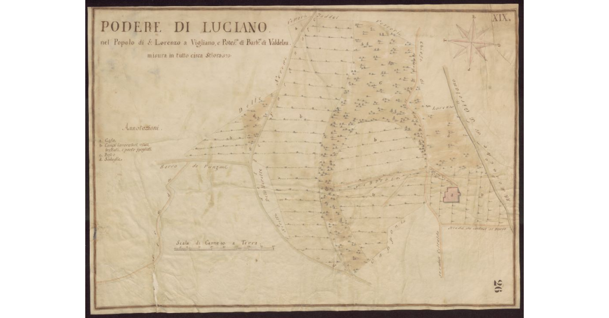Podere di Luciano nel Popolo di S. Lorenzo a Vigliano, e Potesteria di Barberino di Valdelsa