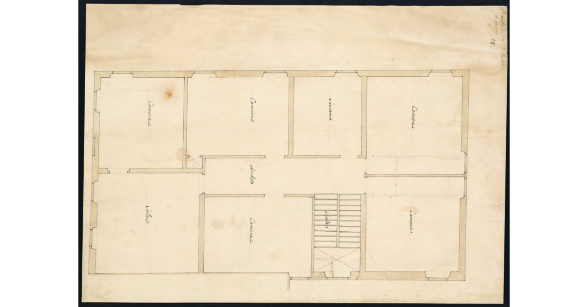 Pianta della villetta in Borgo II [di proprietà dei monaci della Badia di Ripoli]