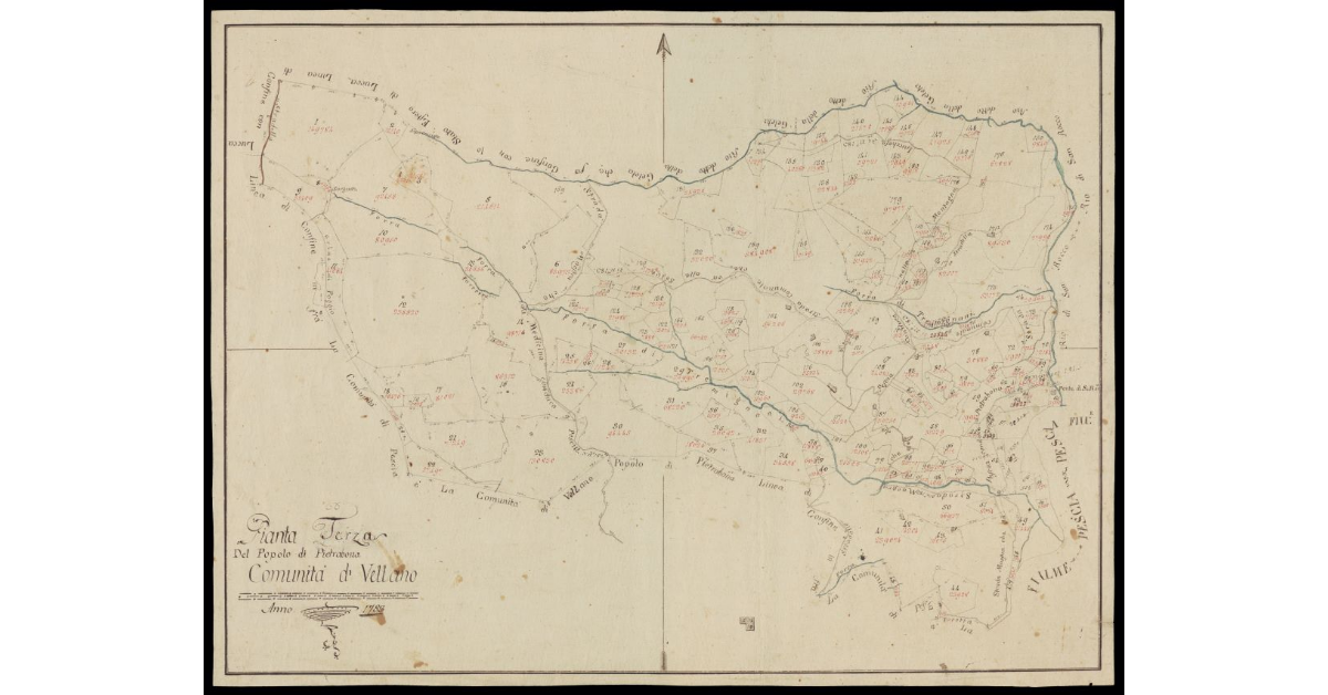 Pianta terza del Popolo di Pietrabona Comunità di Vellano