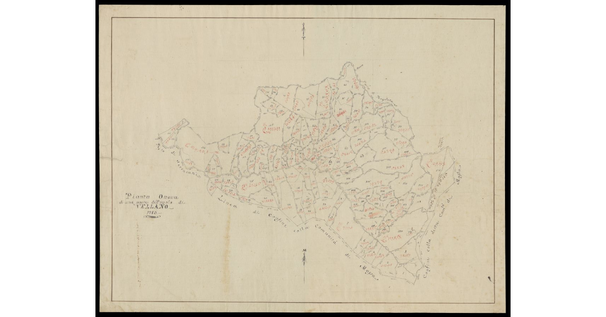 Pianta ottava di una parte del Popolo di Vellano
