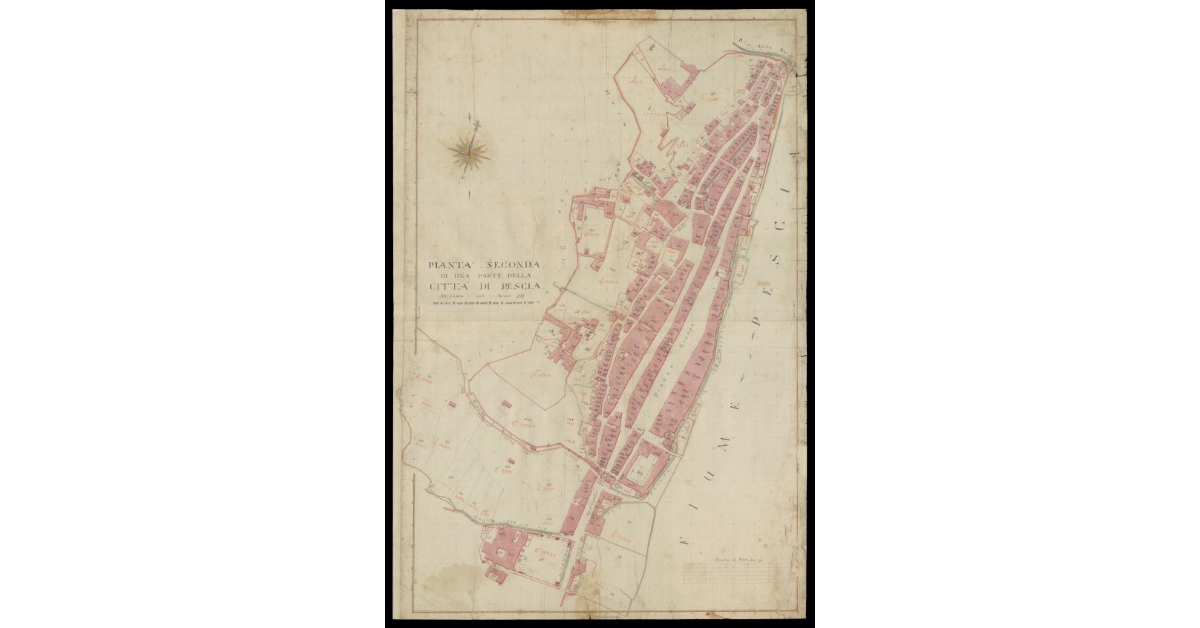 Pianta seconda di una parte della Città di Pescia misurata nel anno 1782