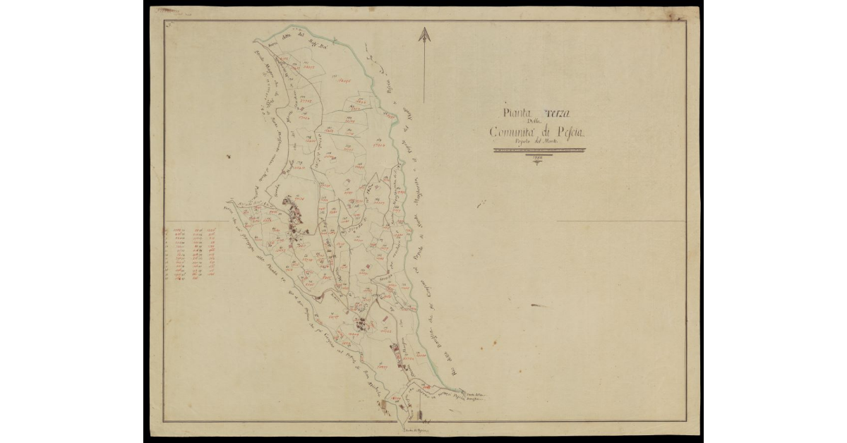 Pianta terza della Comunità di Pescia Popolo del Monte