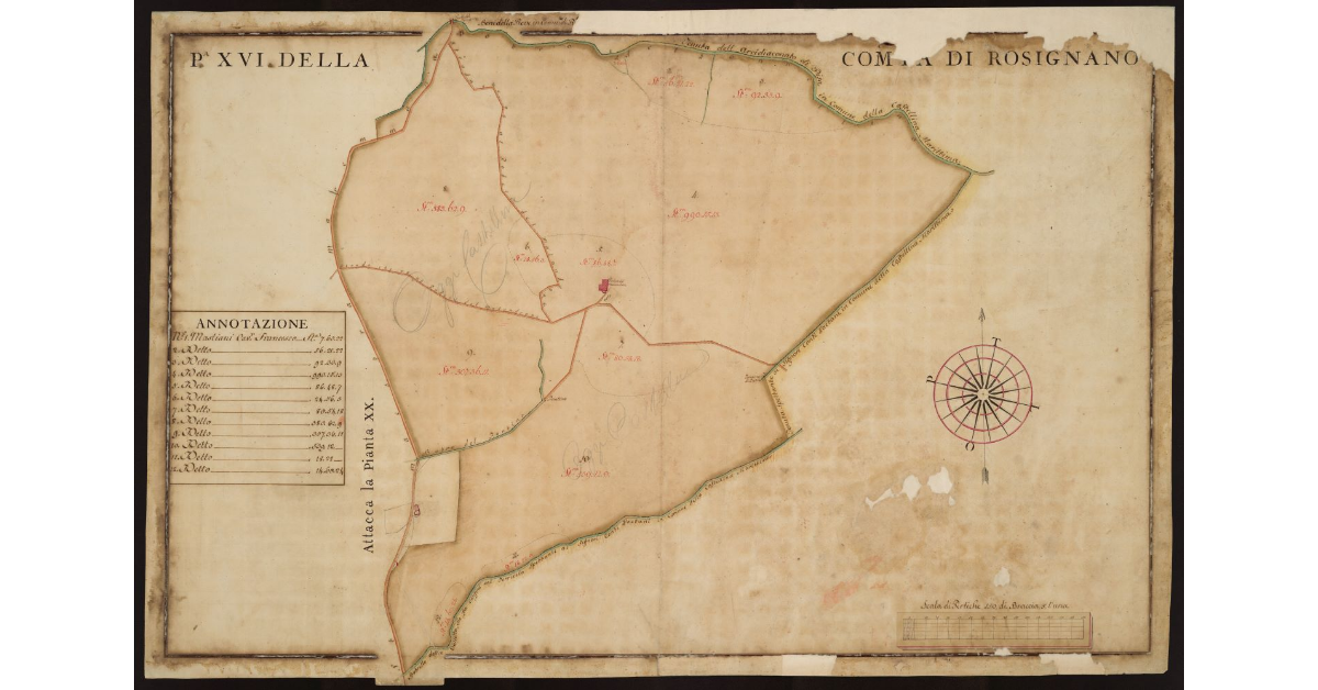 P[ianta] XVI della Comunità di Rosignano