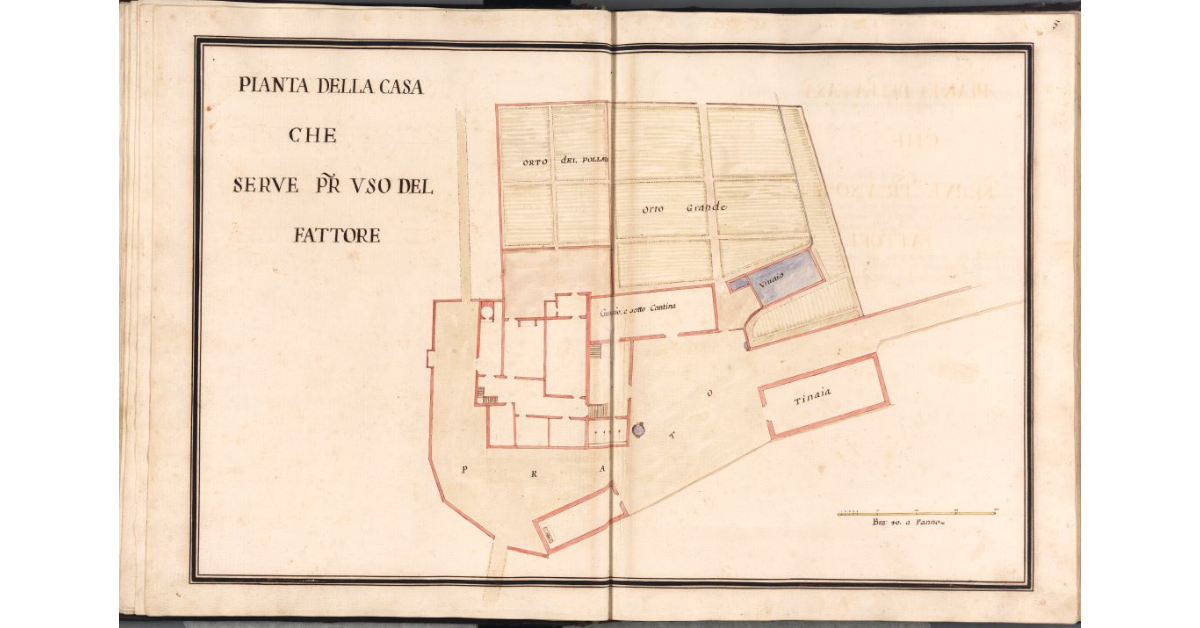 Pianta della casa che serve per uso del fattore