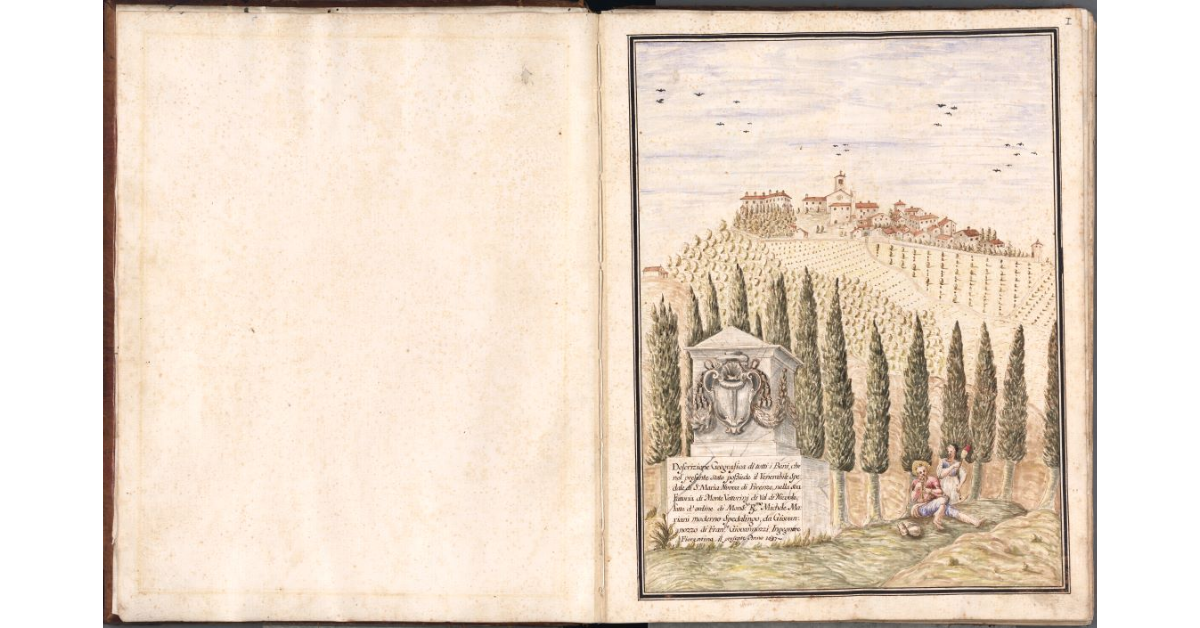 [Veduta della fattoria di Monte Vetturini in Val di Nievole]