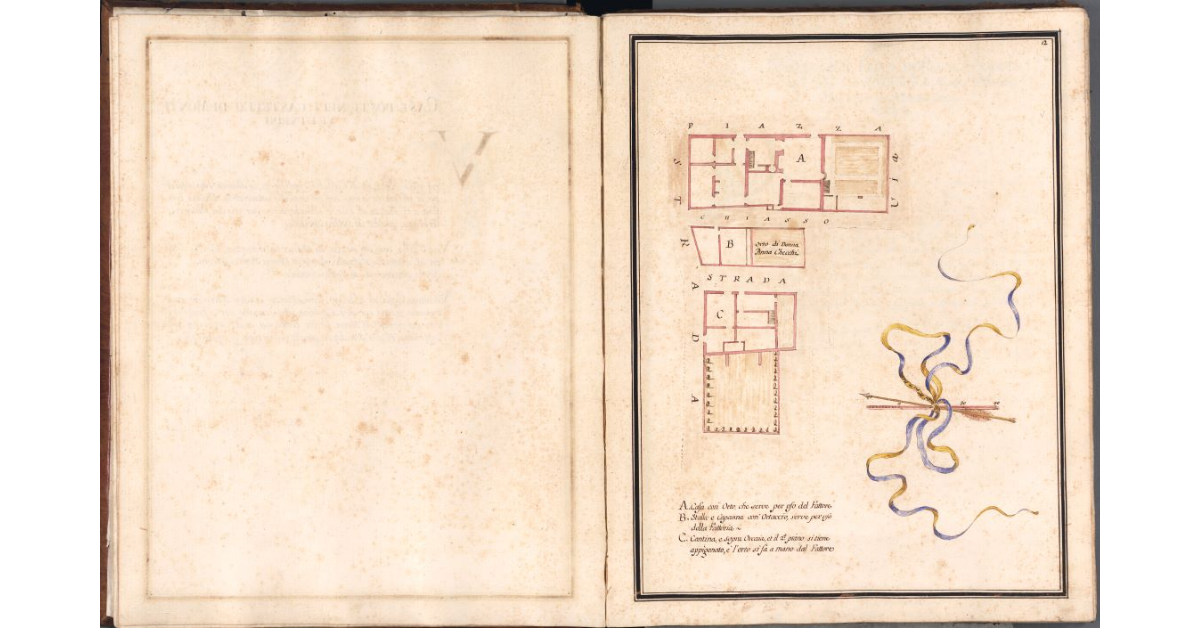 [Planimetria delle case poste nel Castello di Monte Vetturini]
