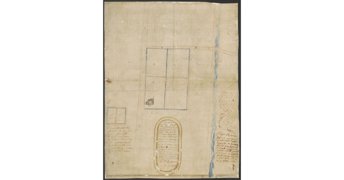 [Pianta di alcuni beni del Bigallo posti nel Popolo di S. Giuliano a Settimo]