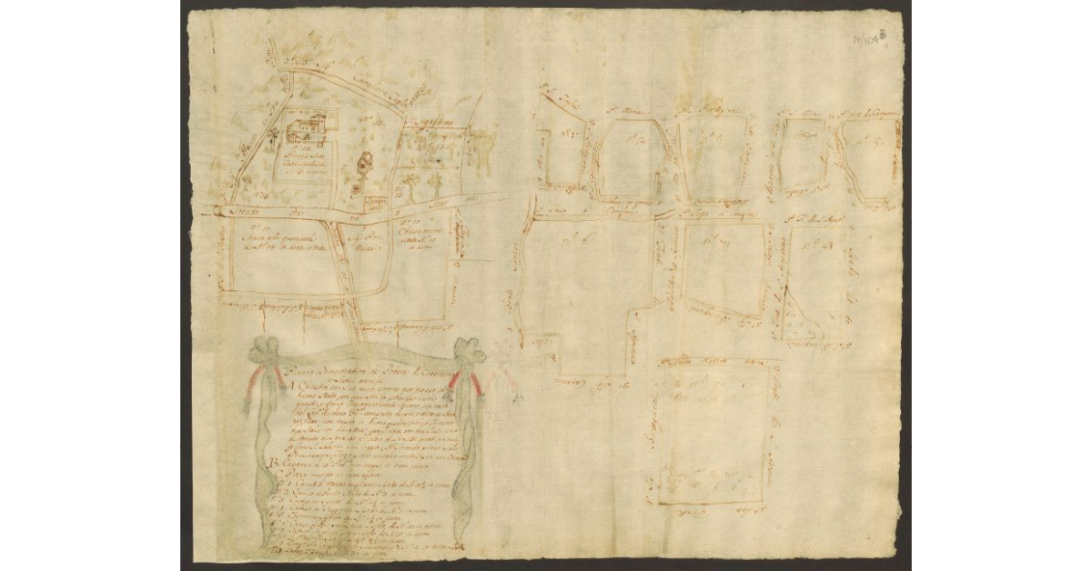 Pianta Demostrativa del Podere di Cacciarvia, e suoi annessi