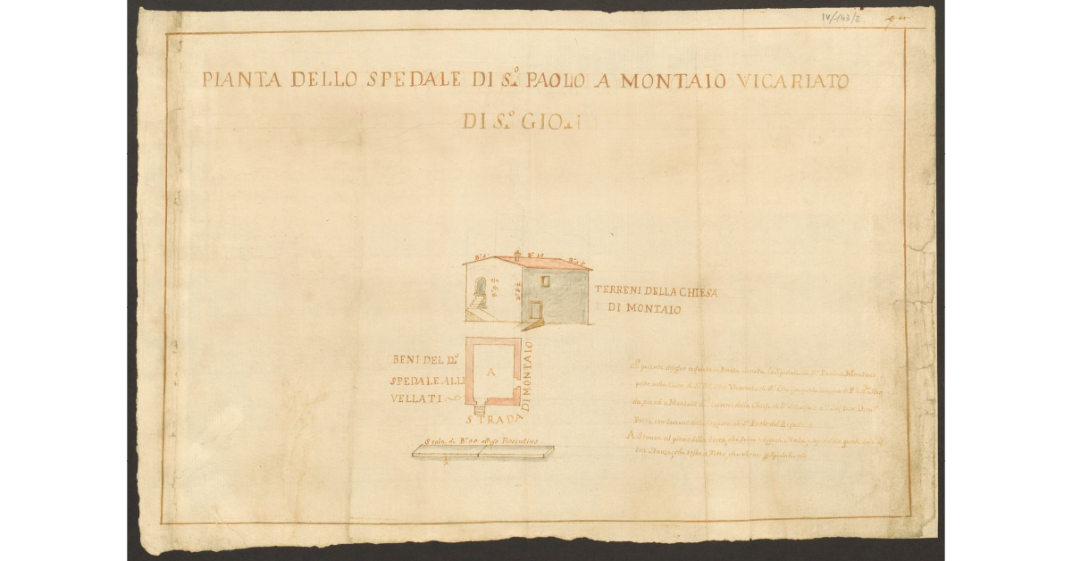 Pianta dello Spedale di S. Paolo a Montaio Vicariato di S. Gio.i