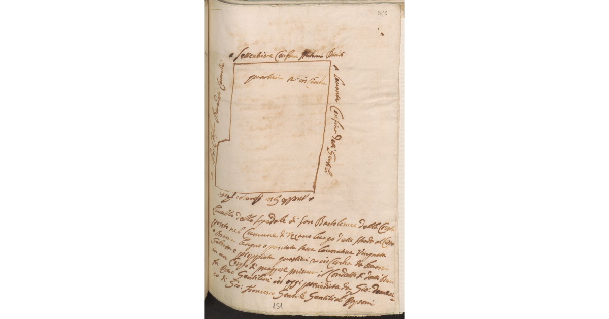 [Appezzamento di terreno lavorativo vitato, gelsato e pioppato posto nel comune di Uzzano lungo la strada del Cerro, tenuto a livello dai fratelli Giovan Domenico e Giovan Francesco Gentile]