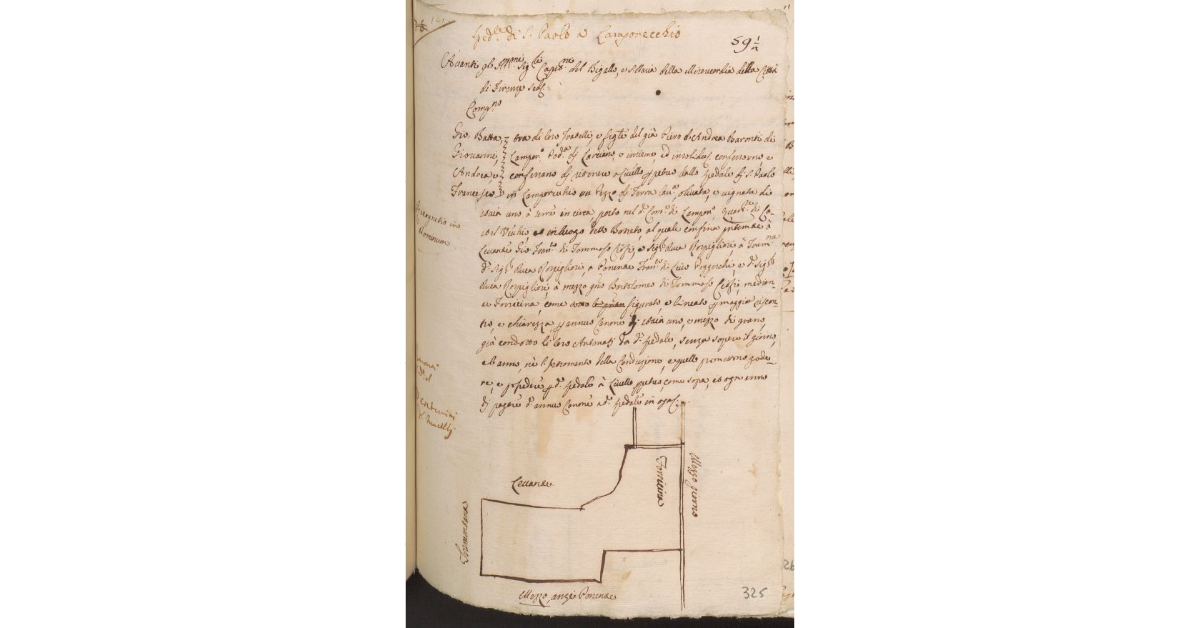 [Appezzamento di terreno posto in Botreto nel territorio di Lamporecchio tenuto a livello dai fratelli Baronti su concessione dello Spedale di S. Paolo quindi dello Spedale di S. Maria del Bigallo]