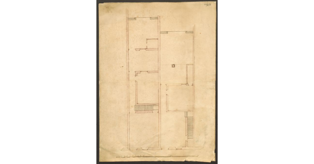 [Pianta del piano terreno di due case attenenti al patrimonio dei Catecumeni]