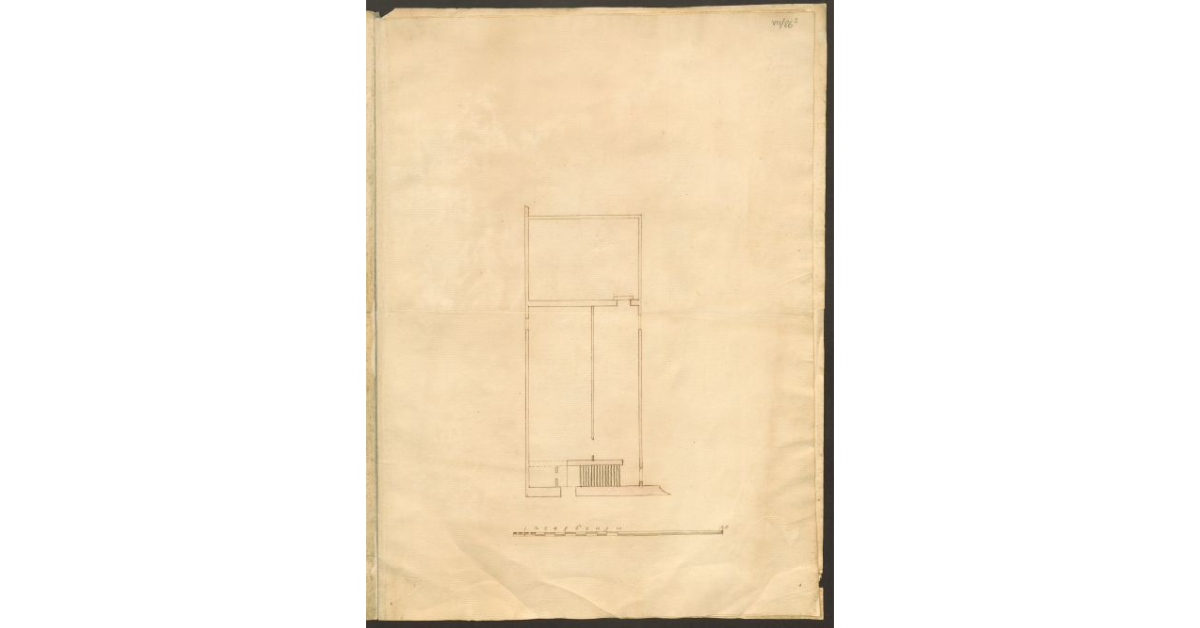 [Pianta del piano superiore di una delle case attenenti al patrimonio dei Catecumeni]