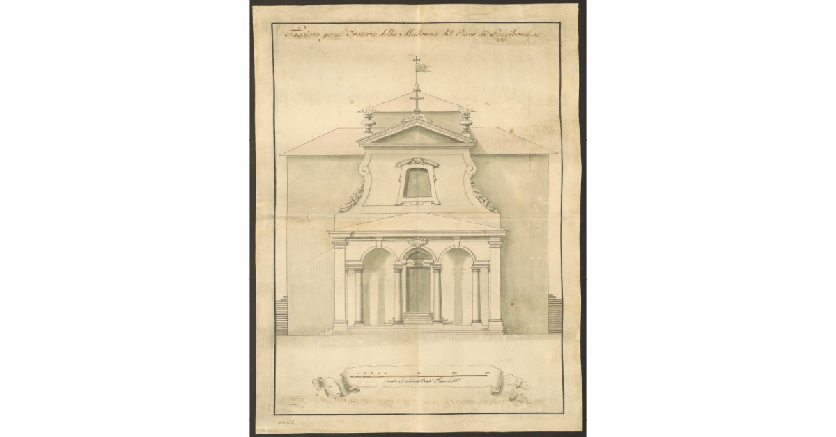 Facciata per L’Oratorio della Madonna del Piano di Poggibonsi