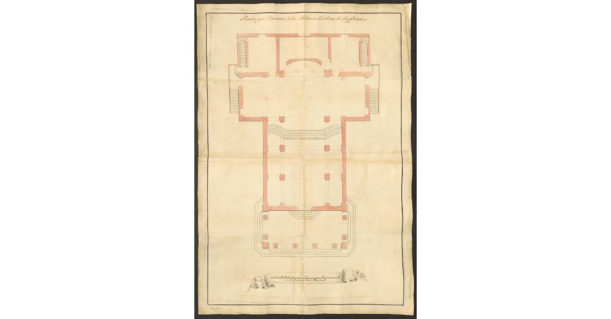 Pianta per L’Oratorio della Madonna del Piano di Poggibonsi