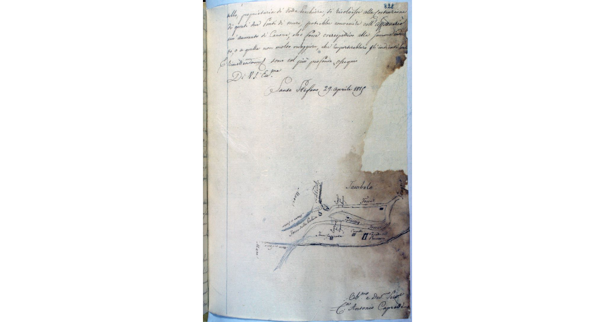 [Disegno della Peschiera di Nassa]