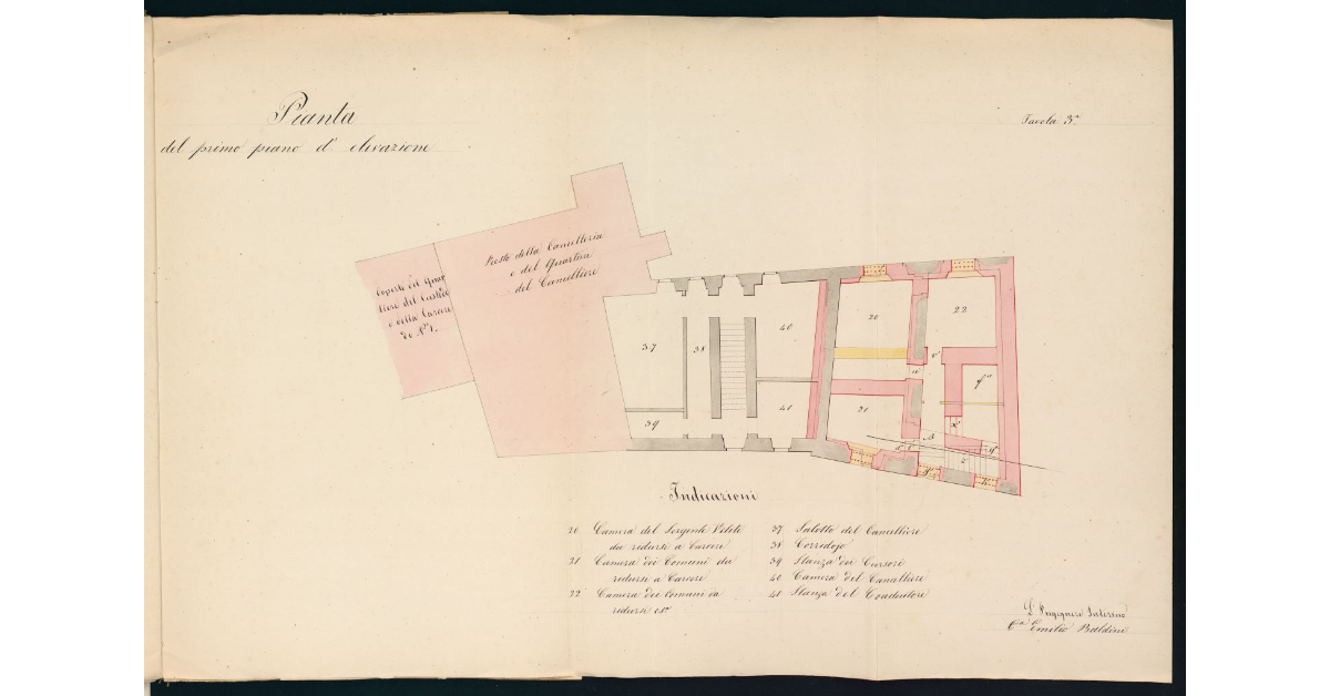 Pianta del primo piano d'elevazione
