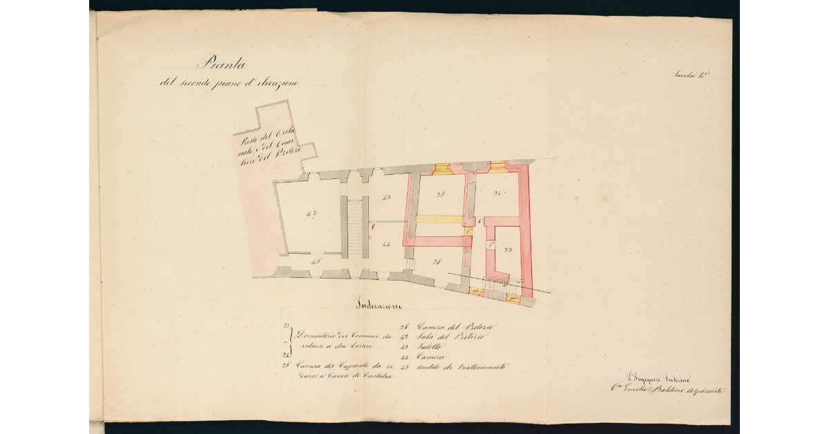 Pianta del secondo piano d'elevazione