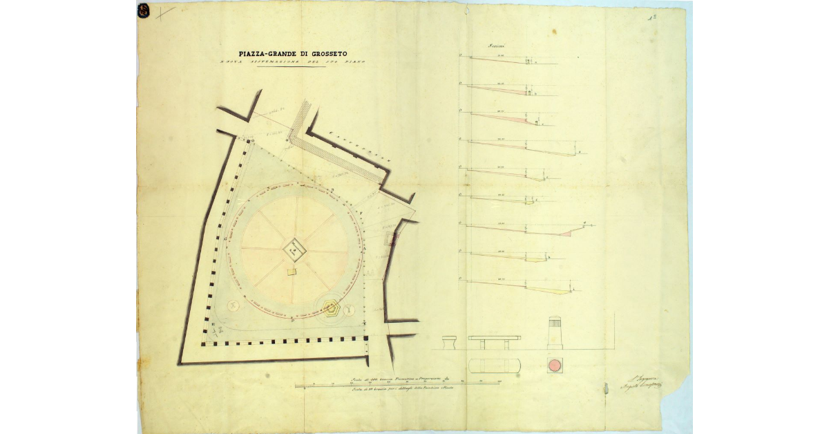 Piazza Grande di Grosseto – Nuova sistemazione del suo piano
