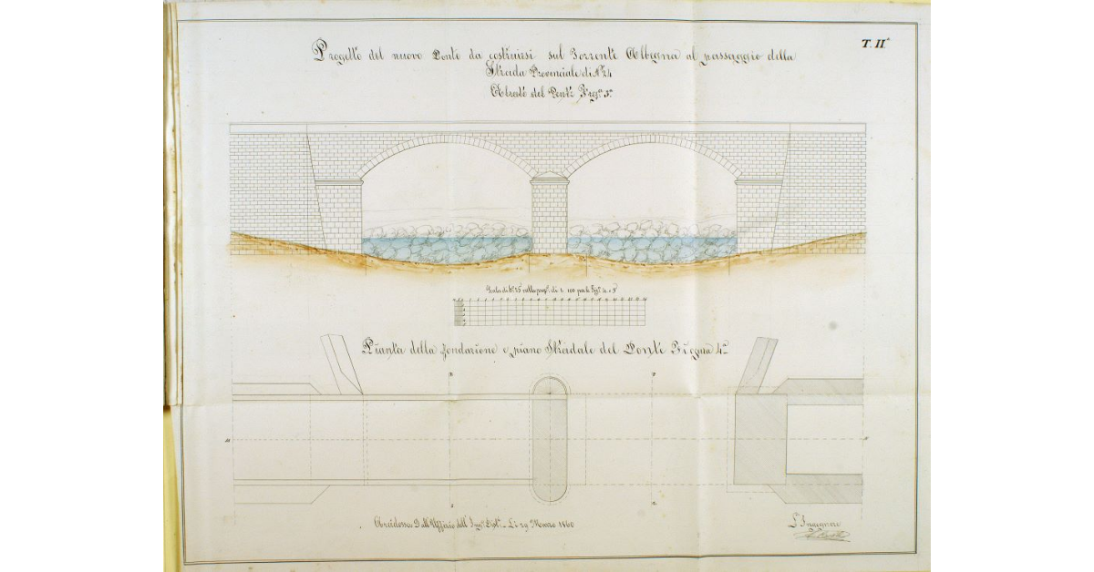 Progetto del nuovo Ponte da costruirsi sul Torrente Albegna al passaggio della Strada Provinciale di N. 24