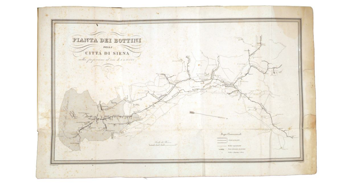 Pianta dei bottini della città di Siena nella proporzione al vero di 1 a 10.000
