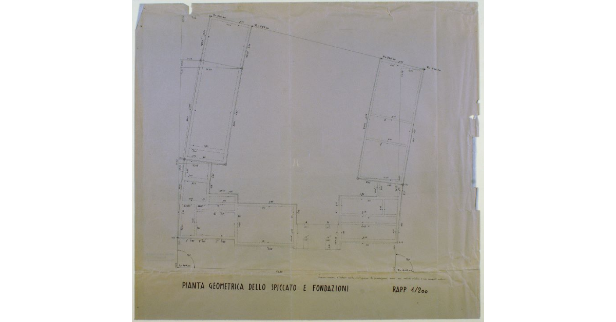 Pianta geometrica dello spiccato e delle fondamenta