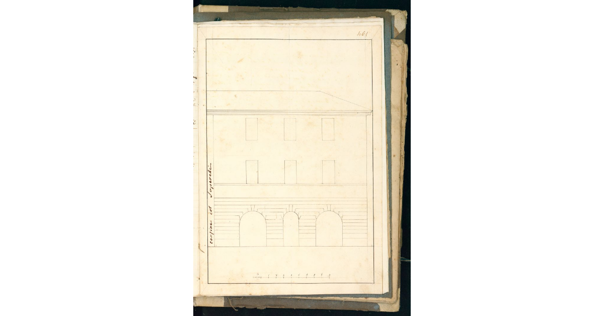 [Facciata della casa di Domenico e Fratelli Berti da costruirsi lungo la strada Provinciale per Scansano]