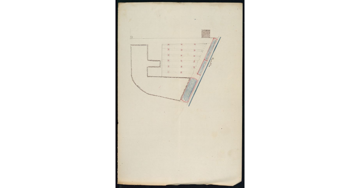 [Pianta degli abbeveratoi e lavatoi che devono essere realizzati a Grosseto fuori Porta Vecchia, presso gli spalti della Clementelli]