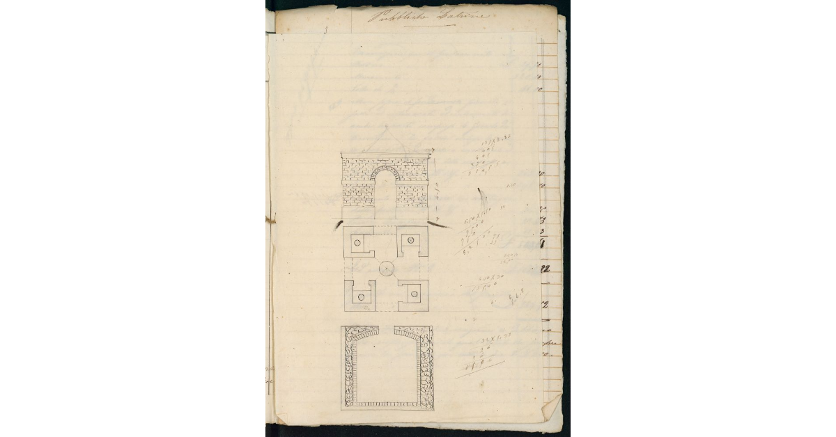 [Progetto per la costruzione delle pubbliche latrine nella città di Grosseto]