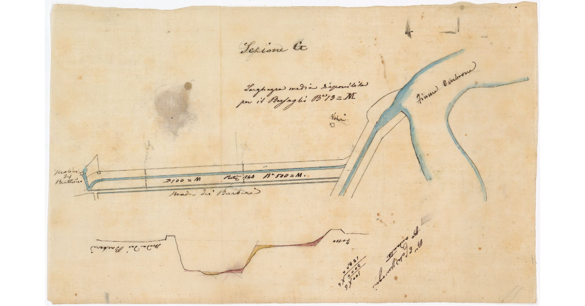 [Progetto per la riduzione dell'antica fossa Ximenes ad uso del Tiro a Bersaglio della Guardia Nazionale in base alle norme ed istruzioni date dal Regio Ministero]