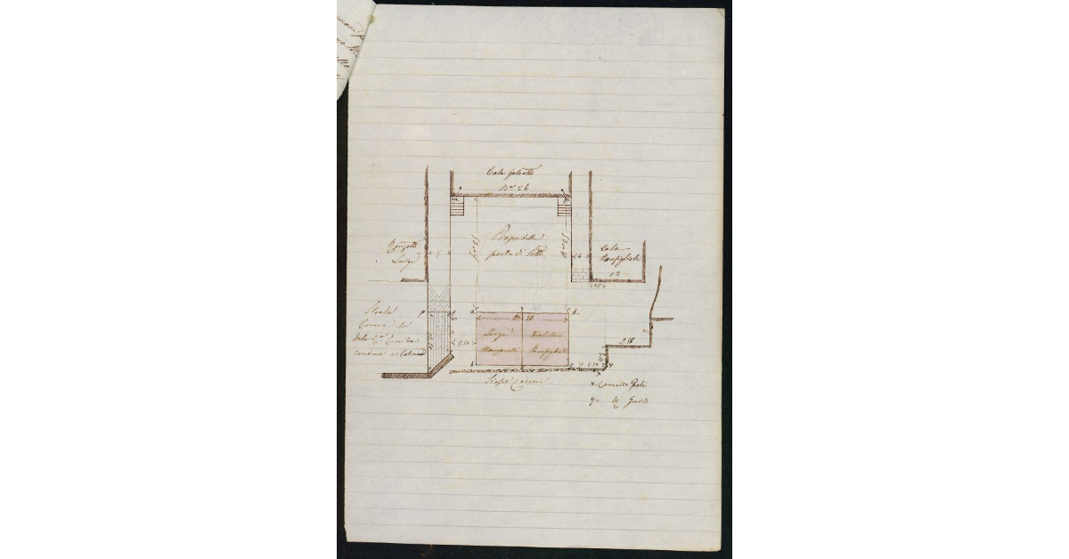 [Pianta della Piazza della Porta di sotto di Colonna]